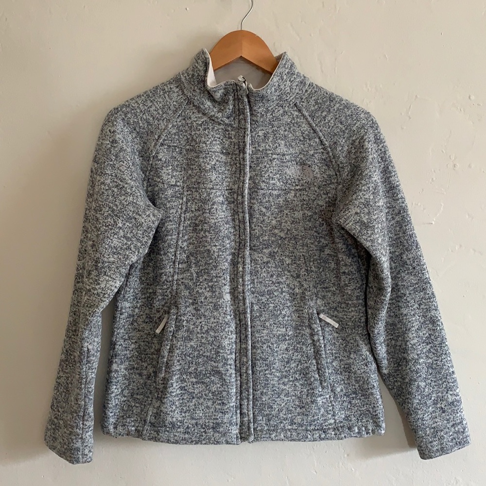 Grey North face Fleece Zip up